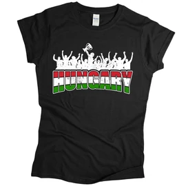 Hungary női póló (Fekete)