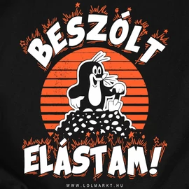 Kisvakond - Beszólt, Elástam férfi póló (fekete)