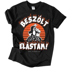 Kisvakond - Beszólt, Elástam férfi póló (fekete)