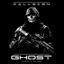 COD GHOST férfi póló(fekete)