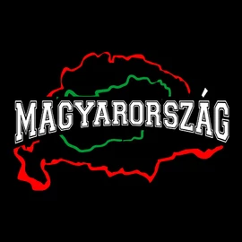 Magyarország férfi póló (fekete)