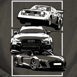 AUTÓBOLOND Audi - kapucnis pulóver (grafit)