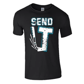 SEND IT KÉZIFÉK férfi póló (fekete)