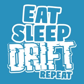 EAT SLEEP DRIFT REPEAT férfi póló (türkiz)