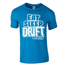 EAT SLEEP DRIFT REPEAT férfi póló (türkiz)