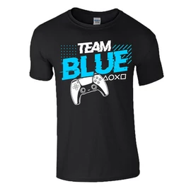 TEAM BLUE PS férfi póló (fekete)