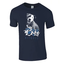 I love my Pitbull póló (sötétkék)