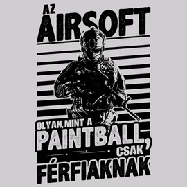 Airsoft - Paintball, csak férfiaknak férfi póló (szürke)