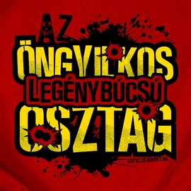 Öngyilkos Legénybúcsú Osztag - férfi póló (piros)