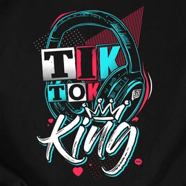 TikTok King férfi póló (fekete)