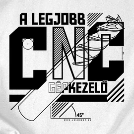 A legjobb CNC-s férfi póló (fehér)