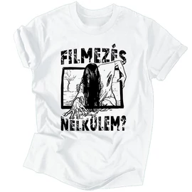Filmezés férfi póló (Fehér)
