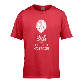 Keep calm and fuze the hostage R6 gyerek póló (Piros)