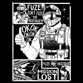 Don't Fuze the hostage R6 póló (Fekete)