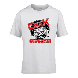 Csak még egy szint gyerek póló (Fehér)