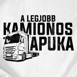 A legjobb kamionos apuka póló (Fehér)