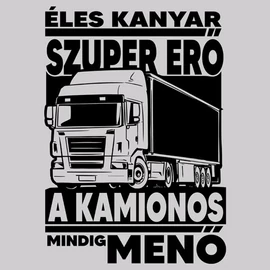 Menő kamionos póló (Szürke)
