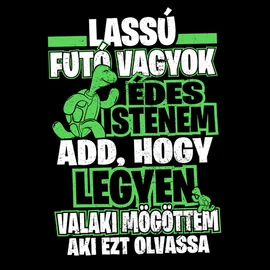 Lassú futó női póló (fekete)
