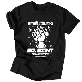 Szint teljesítve férfi póló (Fekete)