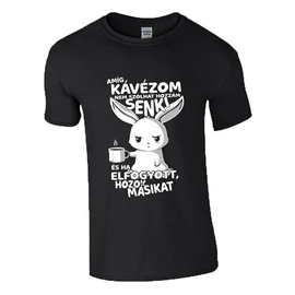 Amíg kávézom férfi póló (Fekete)