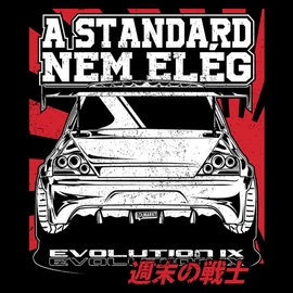 A standard nem elég - EVO IX póló (Fekete)