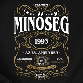 Minőség (RD) - születésnapos férfi póló (Fekete)