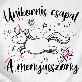 Unikornis csapat - lánybúcsús póló szett (Citrom)