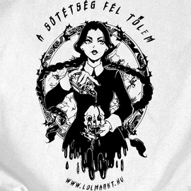 A sötétség fél tőlem férfi póló (Wednesday) (Fehér)