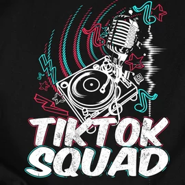 TikTok squad férfi póló (fekete)