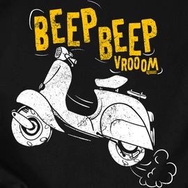 Beep beep vespa póló (Fekete)