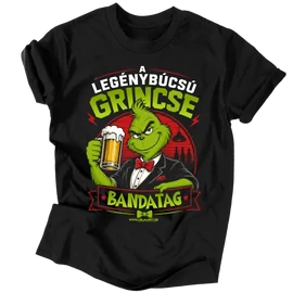 Legénybúcsú grincse (bandatag) férfi póló
