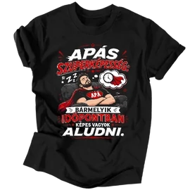 Apás szuperképesség férfi póló (Fekete)