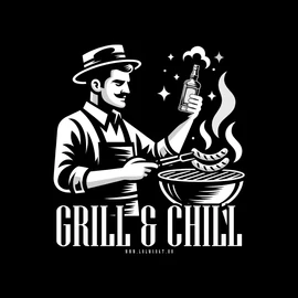 Grill &amp; Chill kötény (Fekete)