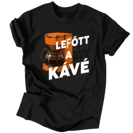 Lefőtt a kávé póló (Fekete)