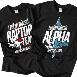 Raptor Team - legénybúcsús póló szett (Fekete-Fekete)