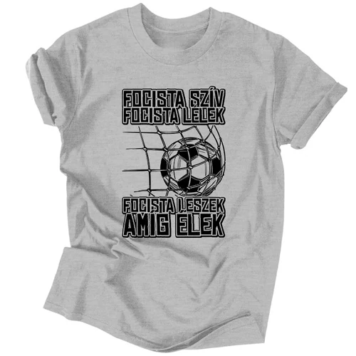 Focista szív focista lélek férfi póló (Szürke)
