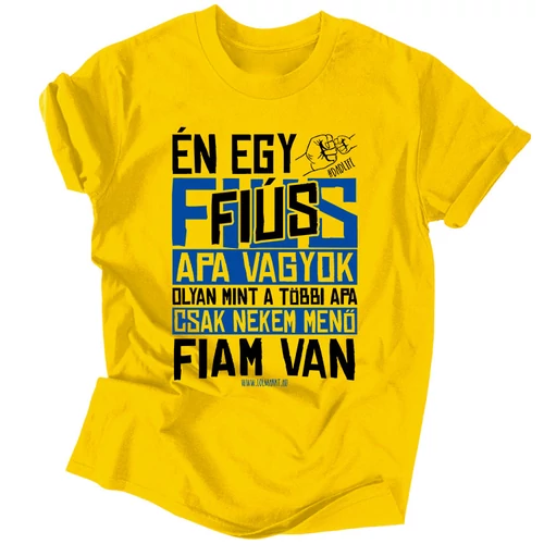 Menő fiam van férfi póló (Citrom)