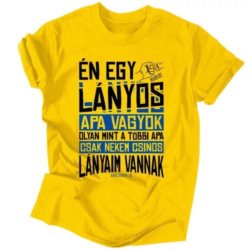 Csinos lányom van férfi póló (Sárga)