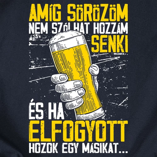 Amíg sörözöm férfi póló (B_Sötétkék)