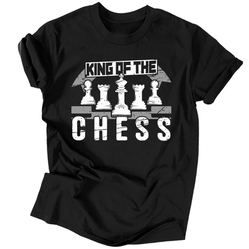 King of the chess férfi póló (Fekete)