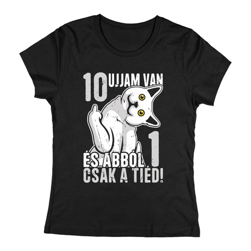 10 ujjam van női póló (Fekete)