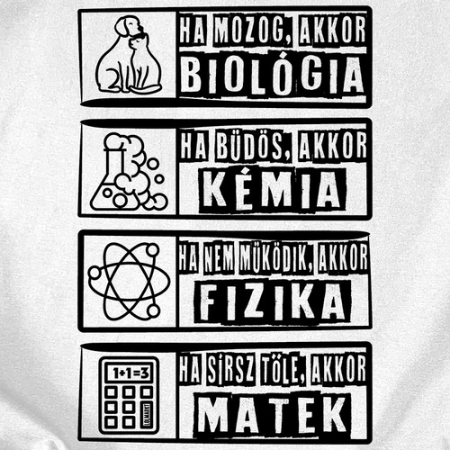 Ha sírsz tőle matek női póló (B_Fehér)