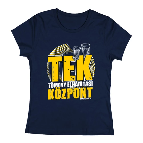 Tömény elhárítási központ TEK női póló (Sötétkék)