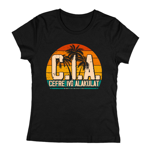 Cefre ivó alakulat CIA női póló (Fekete)