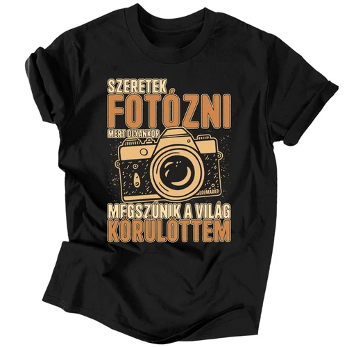  Szeretek fotózni férfi póló (Fekete)