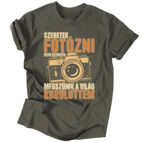 Szeretek  fotózni férfi póló (Grafit)