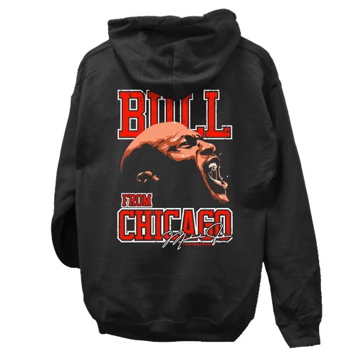 Bull from Chicago rajongoi pulóver (Fekete)
