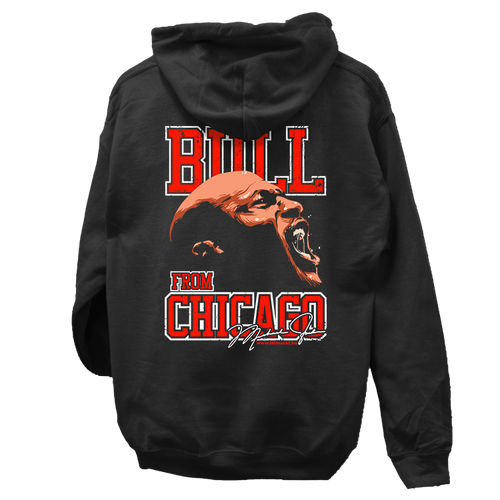 Bull from Chicago rajongoi pulóver (Fekete)