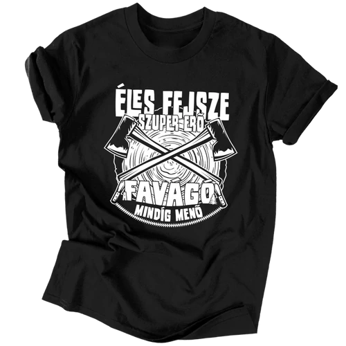 Éles fejsze férfi póló (Fekete)