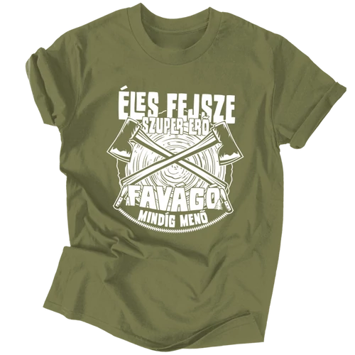 Éles fejsze férfi póló (Military)
